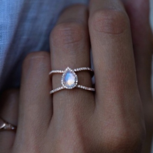 Anthropologie Jewelry - NWOT Silver Moonstone Ring